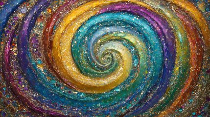 Golden Spiral: Abstract Art, Cosmic Swirl