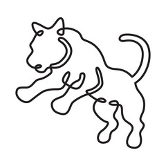 Continuous one line drawing tiger silhouette.Beautiful adult tiger..Line isolated minimal logo.Line art.Not AI.