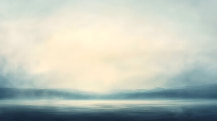 Obraz premium Misty Mountains, Serene Lake: Tranquil Nature Scene
