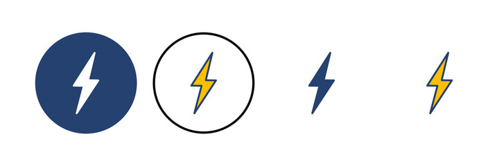 Lightning icon vector. electric icon vector. power icon. energy sign