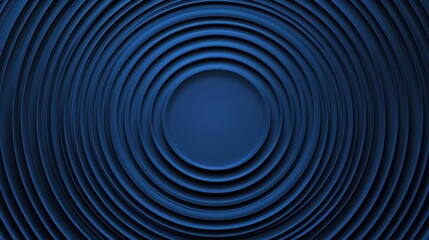 Simplistic Blue Background with Concentric Circles for Design, Featuring White Space in the Center for Text. Abstract Geometric Modern Wallpaper Ideal for Banner Templates and Digital Projects.