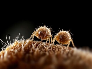 Macro photography dust mites