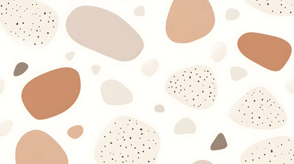 Abstract Shapes: Beige, Brown, White Pattern Design
