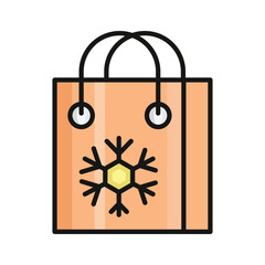 Trendy flat vector design of christmas shopping in editable style, premium icon