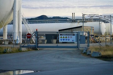 Petroleum storage tanks in Stjoerdal, Norway