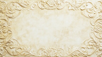 Elegant Parchment Paper Texture with Intricate Patterns and Embossed Details Creating a Luxurious and Sophisticated Design Background