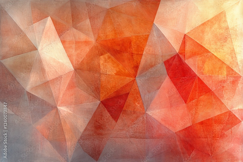 Poster colorful abstract geometric patterns with warm tones in a modern design