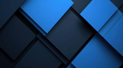 Sleek Blue background with triangles and dots for design. Banner template with white center text area. Ideal for modern designs.