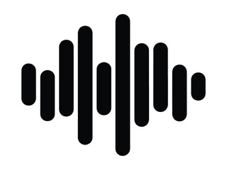 Sound wave music icon vector. sound beat symbol. sound frequency, equalizer, tune vector on white background