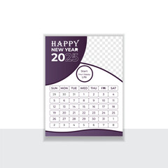 Vector modern calendar template design 