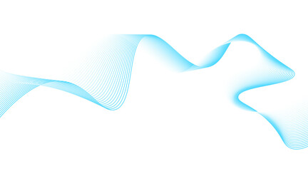 Abstract curvy and smooth blue lines layout banner design, Modern presentation background with blue flow lines.