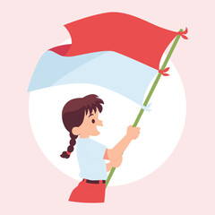 Flat Vector Independent Of Indonesian Illustration
