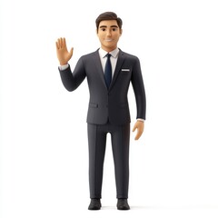 Fototapeta premium 3D Businessman Model: Professional Corporate Character Illustration