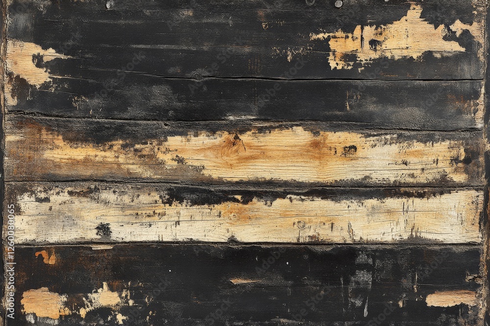 Poster textured wooden surface displays unique patterns of wear and aging in a rustic setting