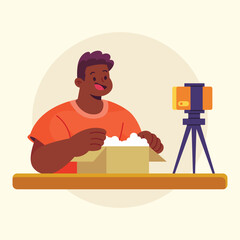 Flat Vector Influencer Illustration
