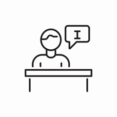 speaker presentation icon vector sign