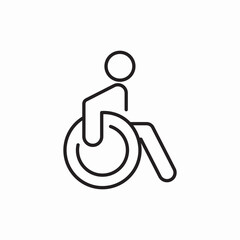 wheelchair accessibility disabled icon vector sign