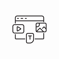 browser music picture icon vector sign