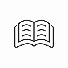 open book reading icon vector sign