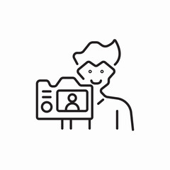 person person id icon vector sign