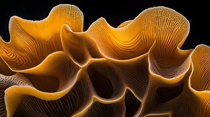 Golden Coral: Intricate Ocean Structures in HD