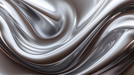 Liquid Metal Swirls: Abstract Art Design