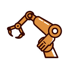 A high-tech factory robotic arms