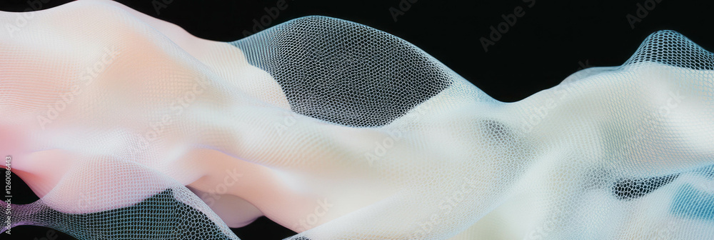 Poster Breathable mesh and textured foam combine for dynamic visual flow in design