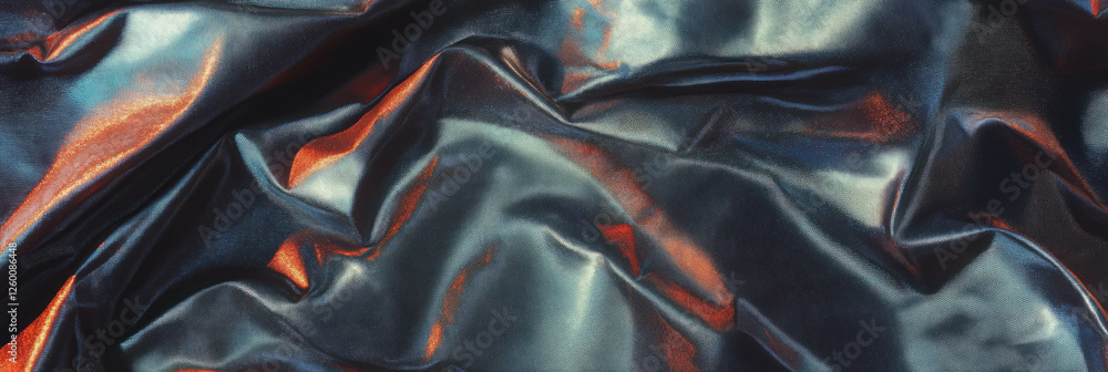 Poster linen texture paired with shiny silver and textured lava rock details in a creative design concept