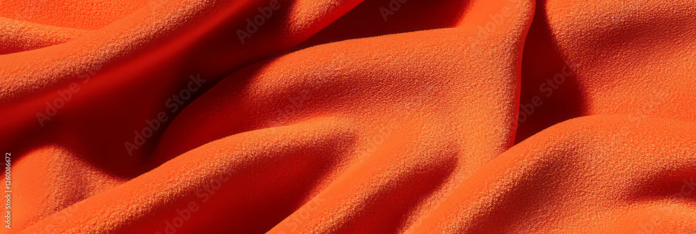 Aufkleber bright orange suede fabric with visible texture and short nap for creative projects