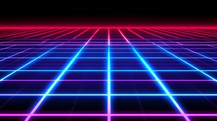 Neon Grid: 80s Retro Synthwave Visuals