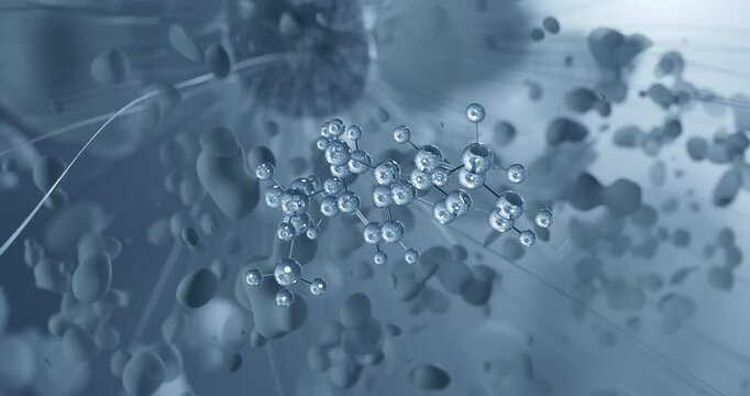 Looped video of Zolpidem, anxiolytics, rotating molecular 3D ball-and-stick model