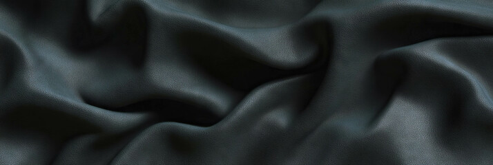 Fototapeta premium Charcoal gray leather with coarse grain and dark shadows for sophisticated backgrounds