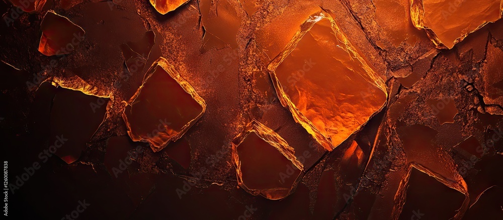 Poster Rich dark brown background with vibrant orange accents and tangerine texture creating a striking visual appeal and warm atmosphere.