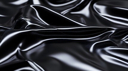 Fluid Black Fabric Drapes Elegantly