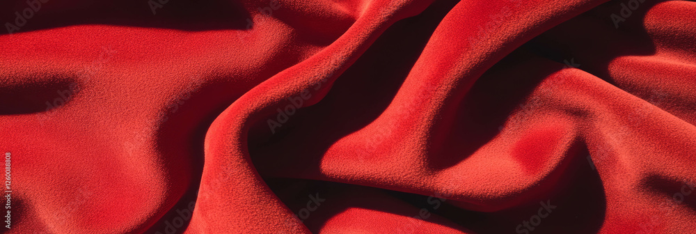 Aufkleber Crimson red suede fabric with smooth texture for design projects and creative applications