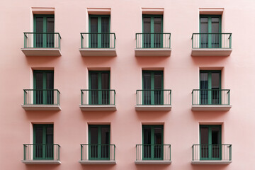 Fototapeta premium Building Facade with Balconies