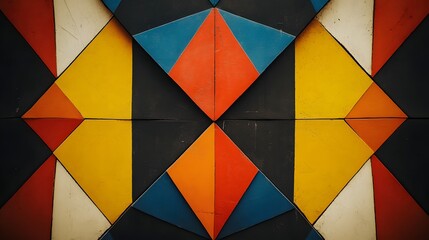 Geometric Shapes Wall Art: Abstract Design in Vibrant Colors