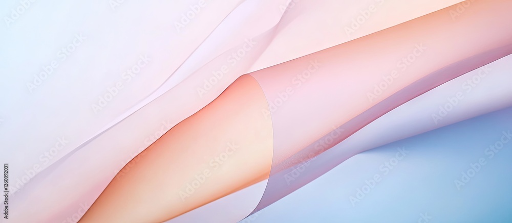 Poster pastel-colored transparent japanese paper background with soft gradients blending from light pink to