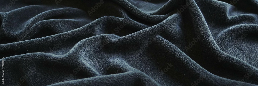 Poster dark gray suede fabric with short nap and slight sheen for design applications