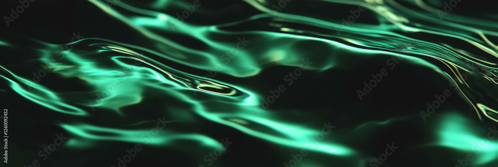 Aufkleber Dark green water with gentle waves and ripples creating a calming view