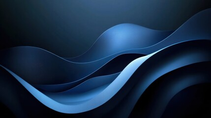 Obraz premium Stylish Blue background with abstract shapes for design, featuring white space in the center for text. Ideal for fashionable banners and abstract wallpapers.