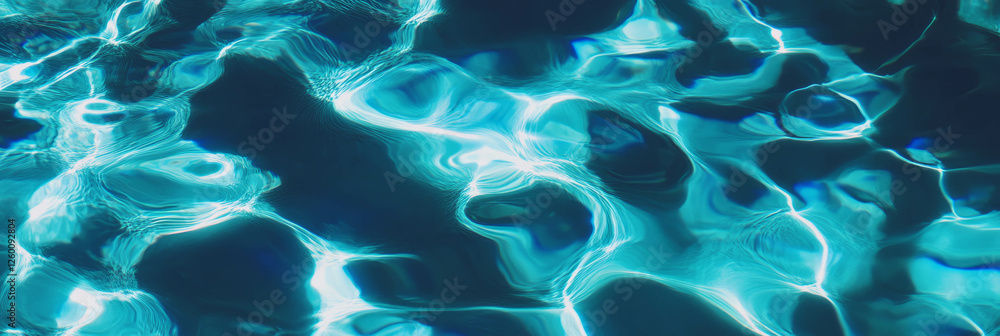Poster deep blue water with gentle waves and ripples creating a tranquil background for banners