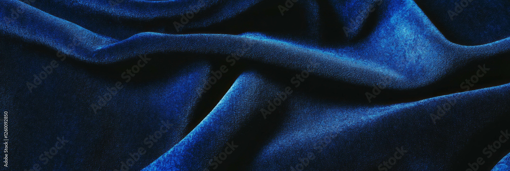 Aufkleber Deep indigo suede fabric showcasing a soft texture with elegant drape and uniform color