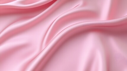 Obraz premium Soft folds of pink satin fabric create elegant ripples