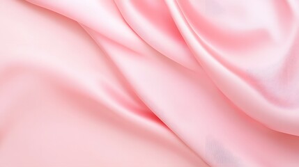 Obraz premium Soft light pink silk drapes elegantly creating smooth folds