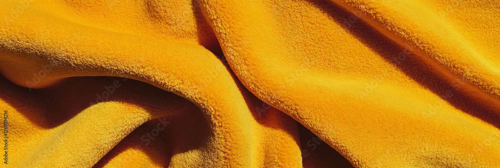 Poster Textured golden yellow suede with varied nap and visible grain displays intricate patterns