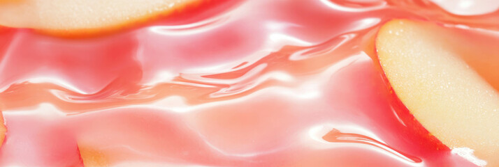 Ripples of hazelnut milk and sliced apple create a soothing visual experience