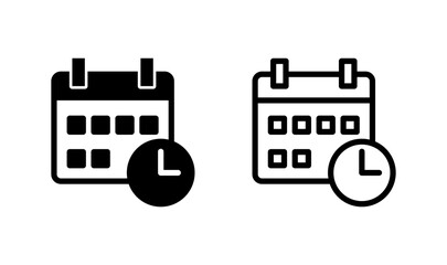 Calendar icon logo design. Calender sign and symbol. Schedule icon symbol