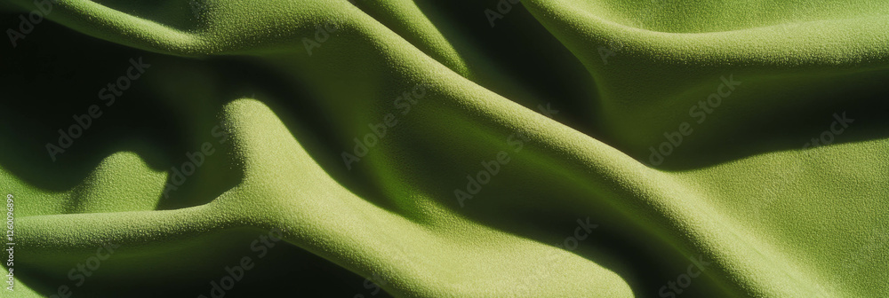 Poster Lime green suede fabric with soft texture and gentle highlights for design projects